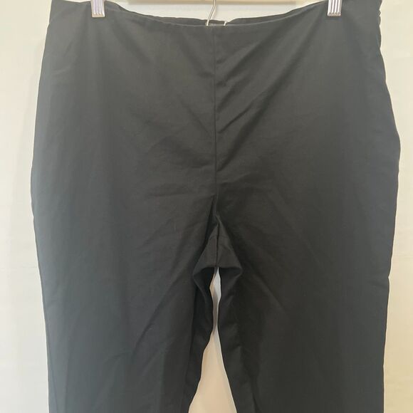 Vince Camuto Pants Womens Sz 14 Black Cotton Mid Rise Flat Front - Picture 1 of 7